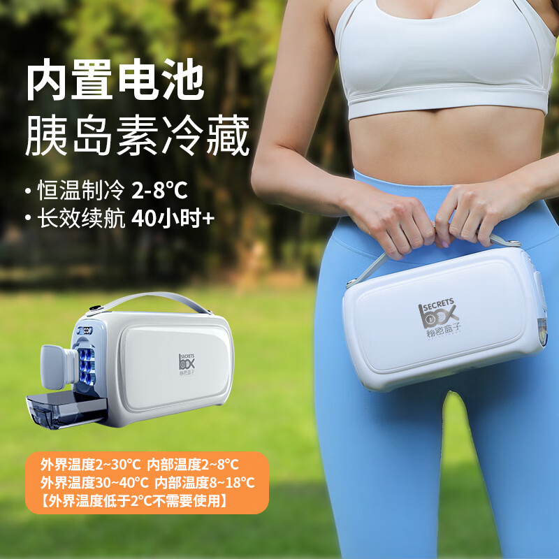 Secret Box (SECRETSBOX) is a portable new energy EV vehicle-mounted charging portable small travel medicine refrigerator for insulin.