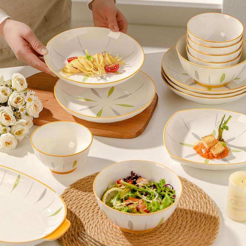 Lowe underglaze ceramic bowl 2025 new high-looking bowl for eating rice bowl personal bowl set Aoki 4.5-inch bowl 10 pieces no specifications