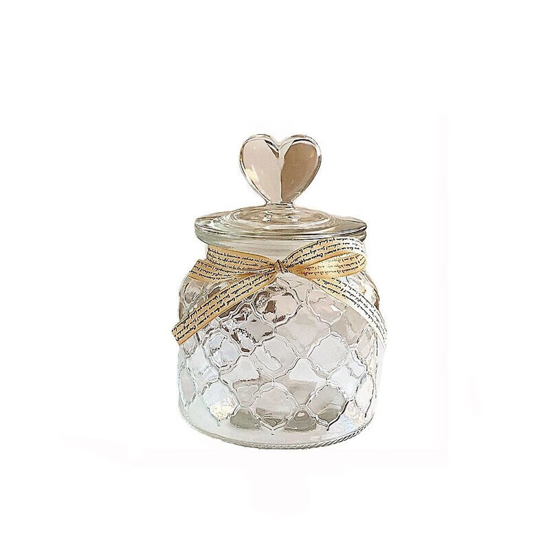 Zhizhou Wishing Stars Bottled Stars Glass Jar Love Bottle Glass Bottle Worry-Relief Candy Bottle Palace Plaid 520 Small Bottle