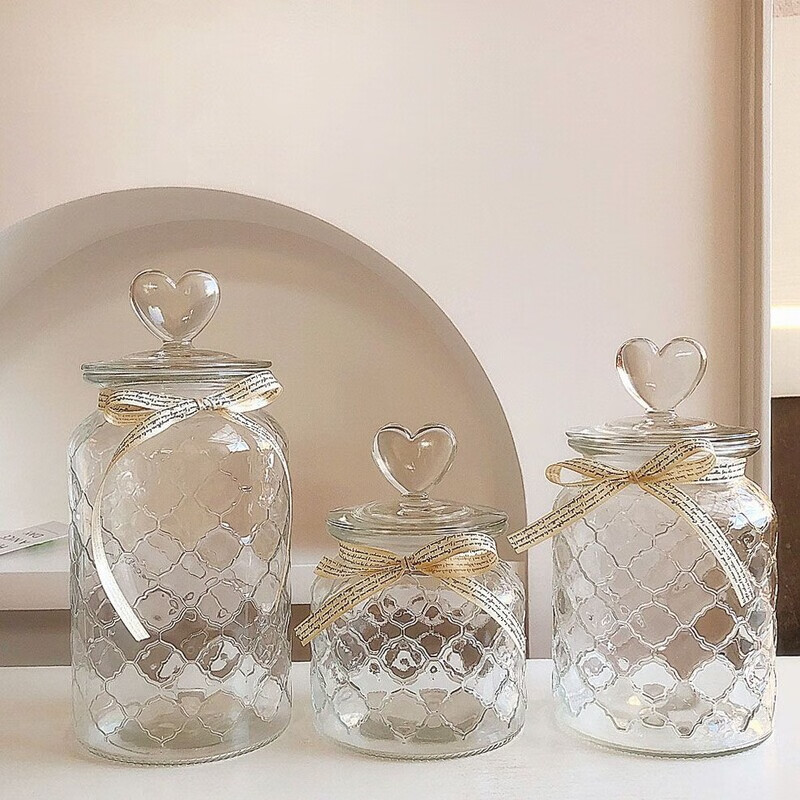 Zhizhou Wishing Stars Bottled Stars Glass Jar Love Bottle Glass Bottle Worry-Relief Candy Bottle Palace Plaid 520 Small Bottle