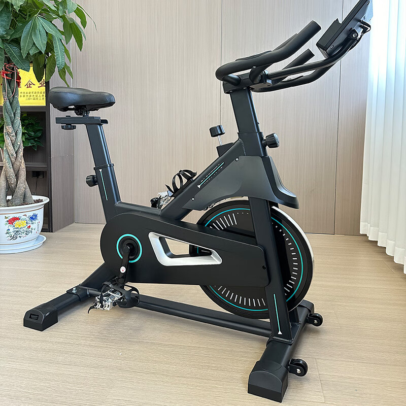 Electromagnetic control spinning bicycle for home use ultra-quiet sports bicycle indoor exercise bike rehabilitation training bicycle white intelligent shuttle magnetically controlled resistance adjustment game app model (rechargeable model)