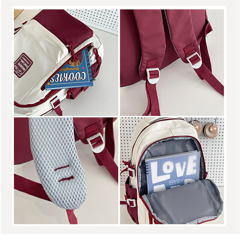 Pull back schoolbags for female middle and high school students 2025 new high-looking lightweight lightweight backpacks large-capacity student travel backpacks