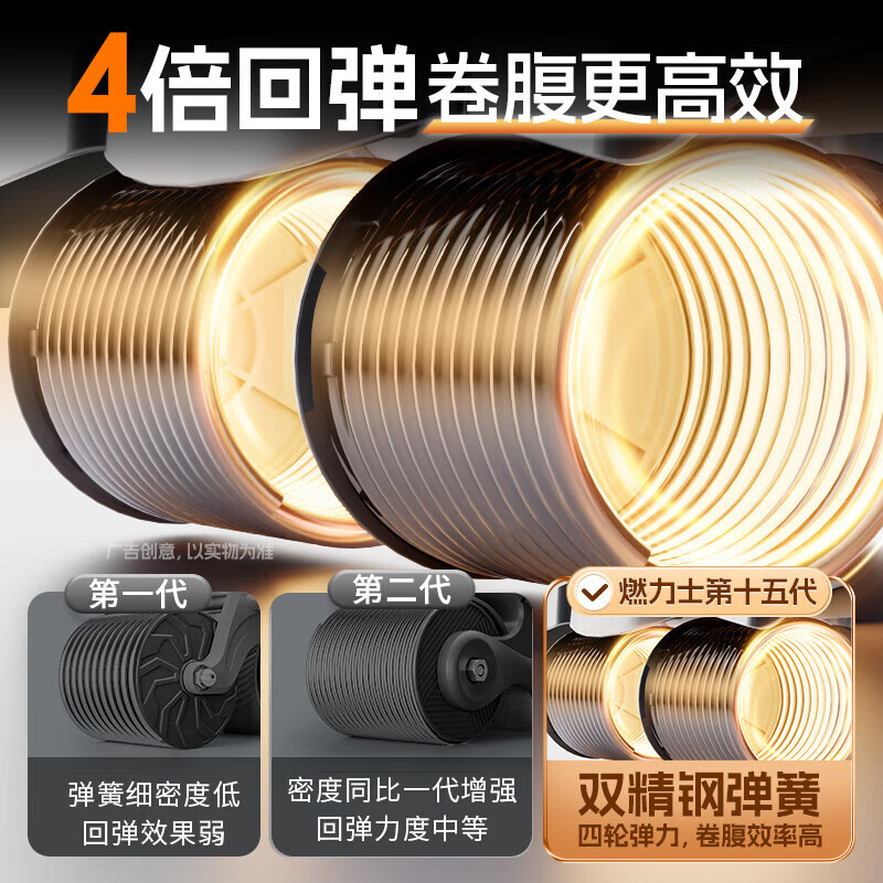 Abdominal wheel automatic rebound home elbow support exercise abdominal muscle wheel flat support fitness equipment abdominal curling roller for men and women black smart upgrade + strong rebound + kneeling pad + counter