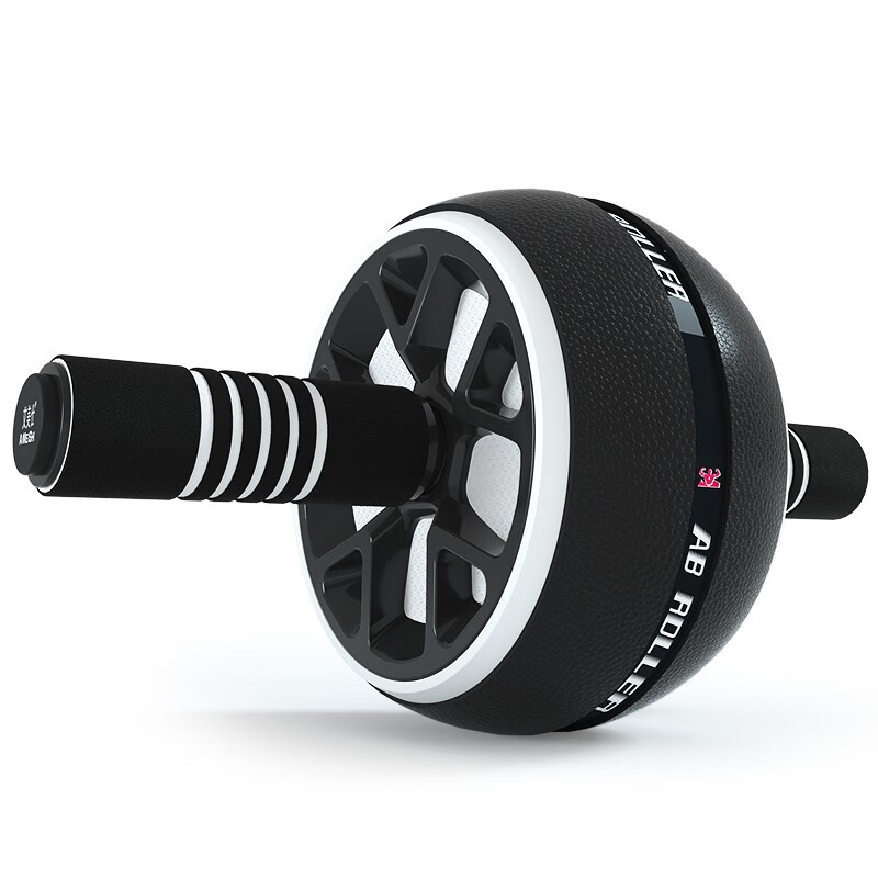 AiMeiShi Abdominal Wheel Fitness Equipment Home Men's Abdominal Wheel Abdominal Machine Exercise Abdominal Exercise Roller Abdominal Chest Muscle Training Black and White Abdominal Wheel + Thickened Kneeling Mat