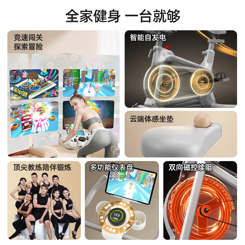 He Jiagong magnetically controlled smart exercise bike home indoor exercise bike gym equipment weight loss silent sports bike