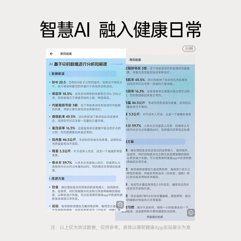 Mint Health Eight-Electrode Intelligent Body Fat Scale Pro Bluetooth Weight Scale Accurately Measures and Weighs the Weight Loss Period