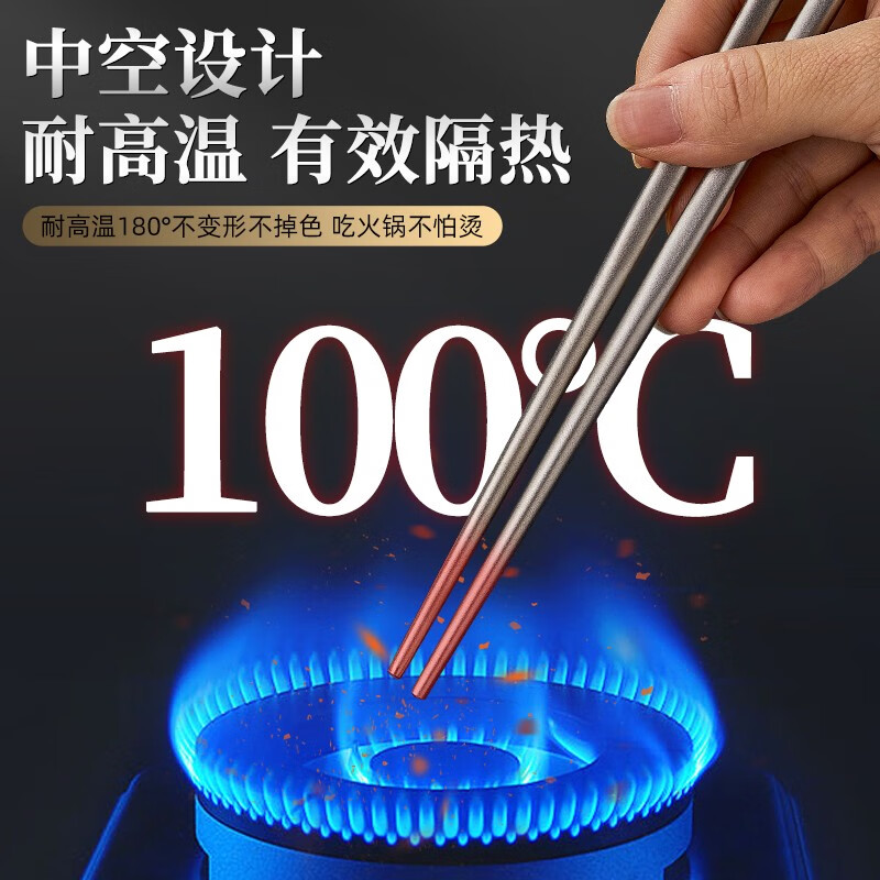 WCZ German Xiangyun household high-end exquisite non-slip gift-giving adult gift box gift box pure titanium spoon 2 pairs