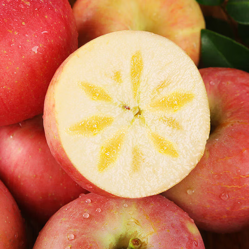 Xinjiang Rock Candy Heart Apple, Aksu Red Fuji Ugly Apple, Fresh Fruit 10kg Gift Box, Straight from the Source, Premium Portable Gift Box, 9kg, Egg Tray, 95mm or above, Super Fruit 11 Authorized, Inexpensive Price (JD Logistics)