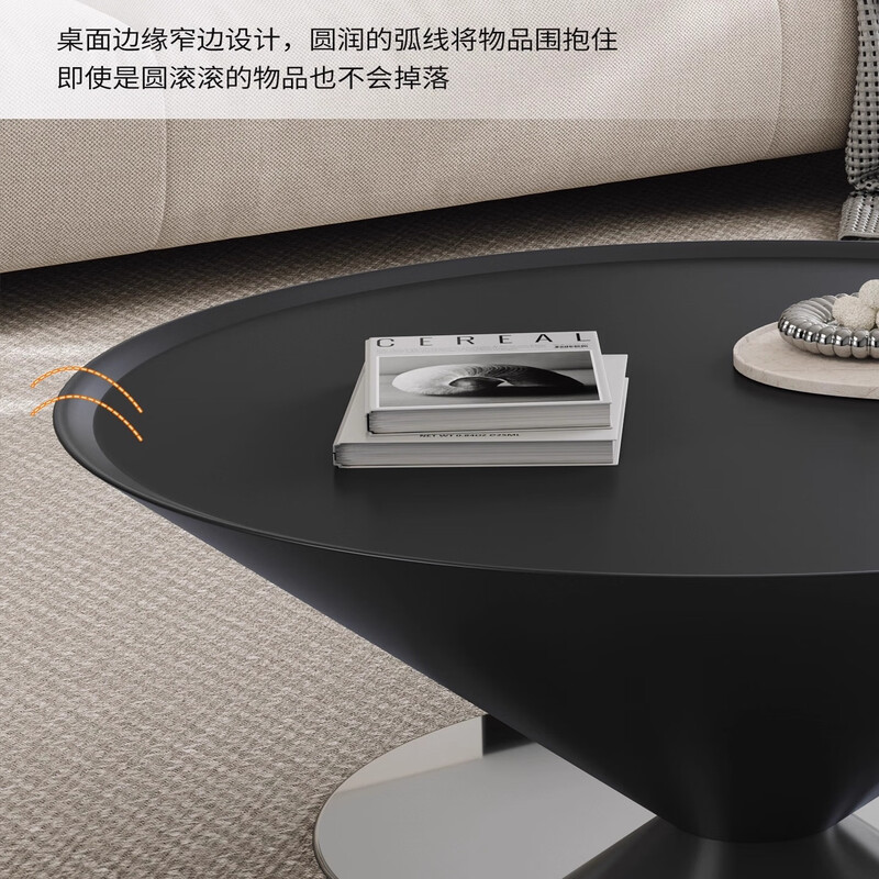 Orange also French creative flying saucer coffee table living room home minimalist coffee table small apartment cream style suspended coffee table