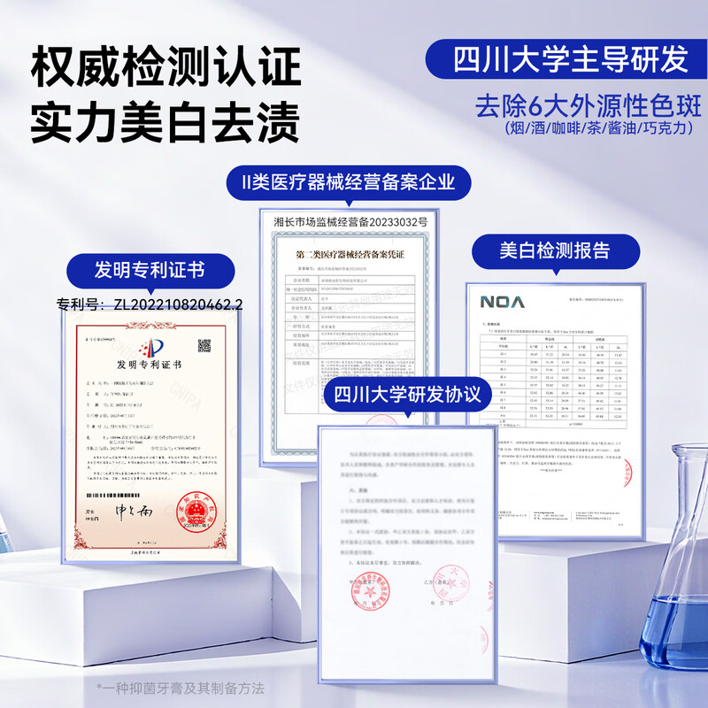 Hao Chi Shu fluoride-containing orthodontic toothpaste whitens, removes stains, prevents tooth decay, repairs enamel, improves tooth hardness and remineralizes 20g