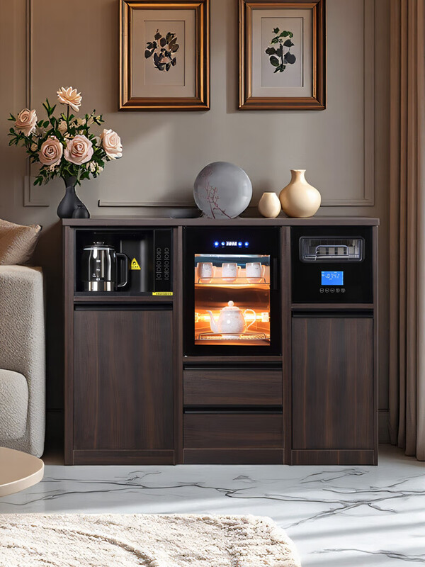 Xiaomi Sunshine Business Office Multifunctional Combination Tea Bar Machine with Ice Making and Disinfection Integrated Refrigerator Refrigerator Storage Tea Cabinet H04-Four Door Combination-(Tea Bar Machine+Ice Maker+Disinfection Cabinet+Freezer)-Smoke Ice Warm