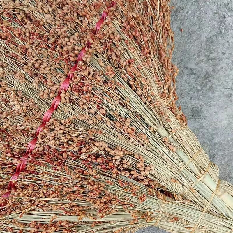 Broom, sorghum old-fashioned household broom, thickened floor sweeping broom, construction site school hand-woven sweeping broom, selected sorghum broom, two