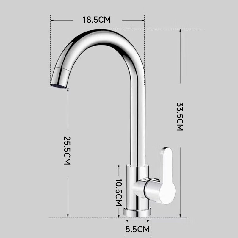 Jiumuwang all-copper kitchen faucet hot and cold water two-in-one 360 rotating sink pressurized anti-splash faucet pressurized anti-splash gun gray kitchen hot and cold faucet free 80CM original water inlet pipe*2