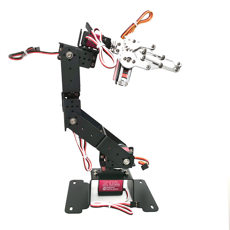 Lingle microcontroller stm32 Raspberry Pi arduino six-axis robotic arm gripper six-degree-of-freedom steering gear robotic arm diy pneumatic robotic arm 4-axis with 996 digital steering gear