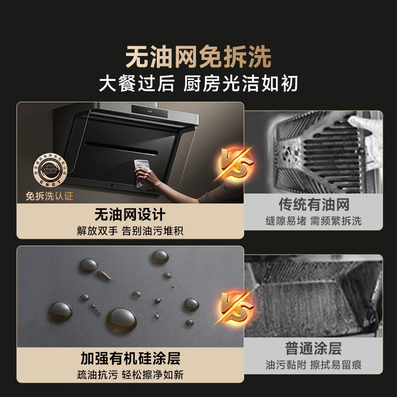 Mijia Xiaomi range hood smoke purifier PRO trade-in household side suction large suction first-level energy efficiency door-to-door installation without disassembly and washing can be equipped with gas stove MJ04C
