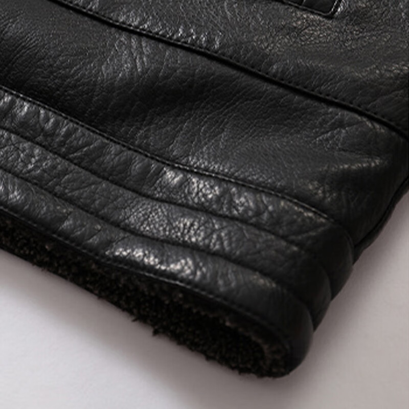 Pierre Cardin Jacket Men's Autumn and Winter Youth PU Leather Lapel Jacket Jacket Black L