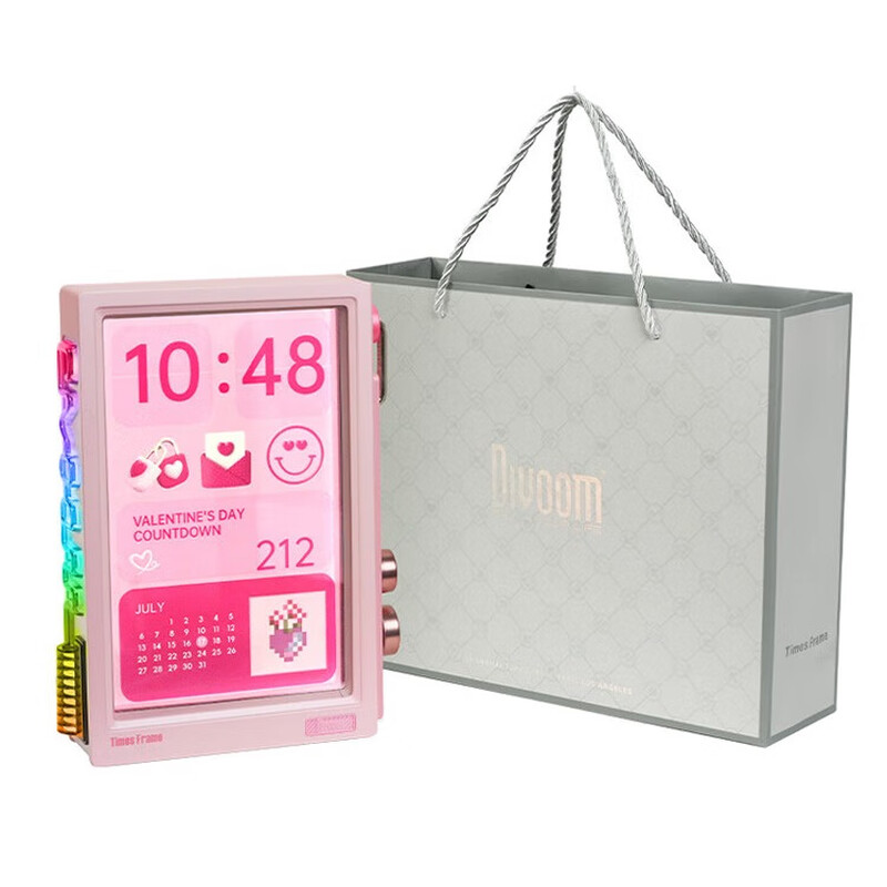 Divoom Click Time Boundary Electronic Photo Frame Home Digital Smart Digital Photo Album HD Painting Screen Custom Couple Photo Video Player Girls High-end Birthday Gift