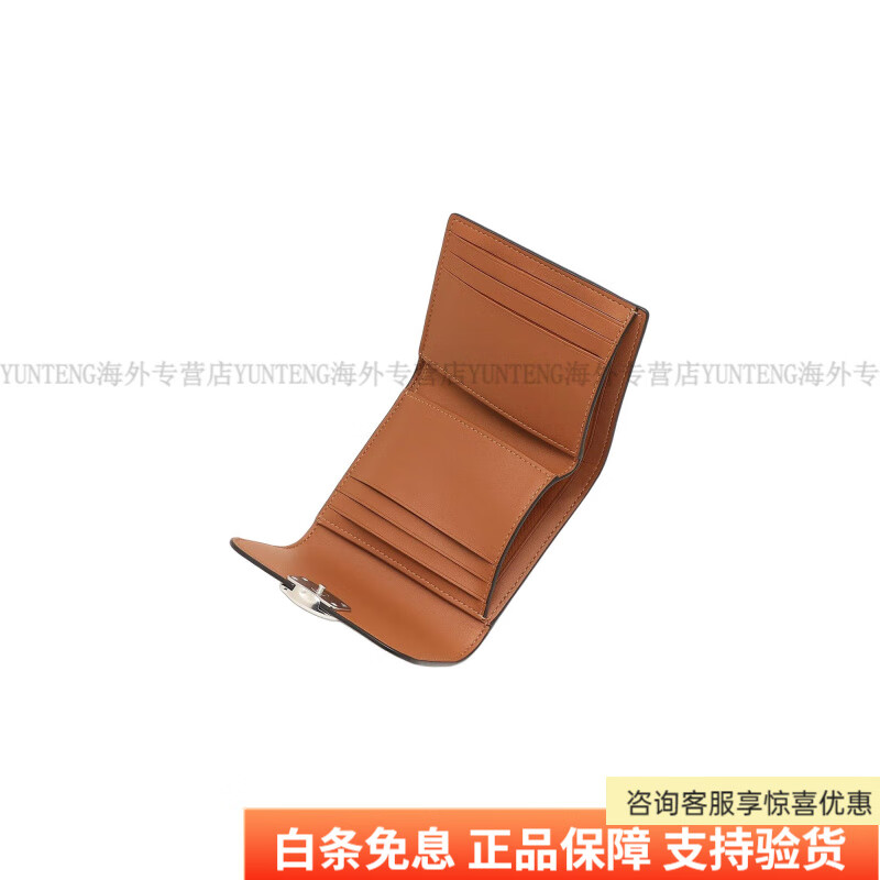 COACH Bandit 11 Metal C-label Snap Button Opening and Folding Calfskin Card Holder Wallet Women's Black Basic Pack (Bag + Dust Bag)