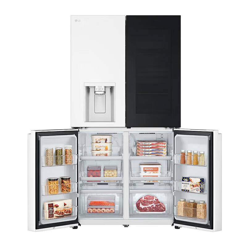 LG640L large-capacity door-in-door automatic intelligent ice-making refrigerator cross four-door essence white F664MEH95D default