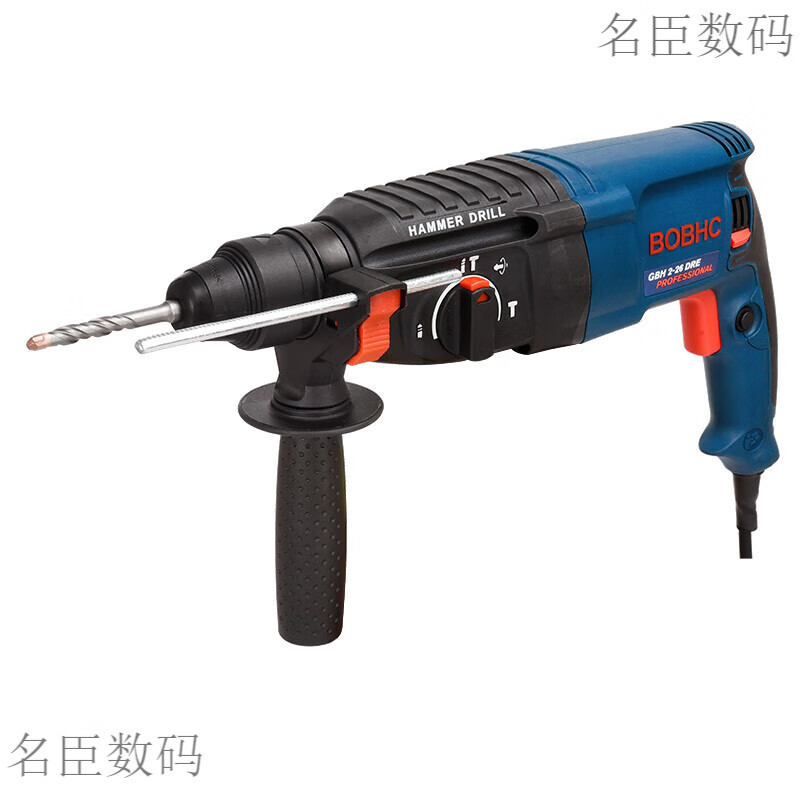 Bosch electric hammer impact drill electric drill household multi-functional concrete wall hole light high-power industrial electric pick white milky white 24 bare metal round handle