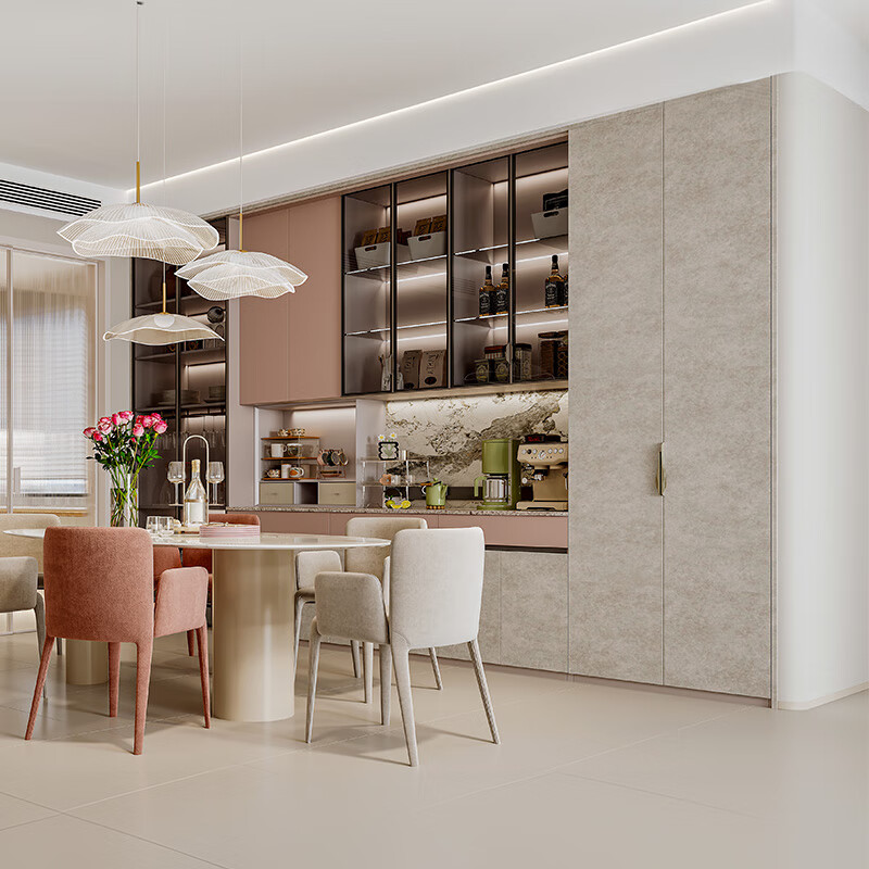 Huahe foyer customized huahe23999 package bedroom cloakroom walk-in wardrobe combination modern minimalist furniture