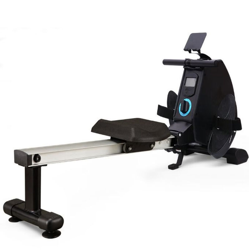 Rowing machine home fitness equipment indoor magnetically controlled silent folding water resistance paddling exercise black magnetically controlled silent rowing machine