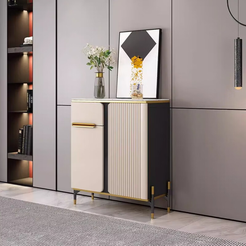 Memory Travel Light luxury slate countertop sideboard wine cabinet multi-functional living room storage tea home kitchen wall cupboard