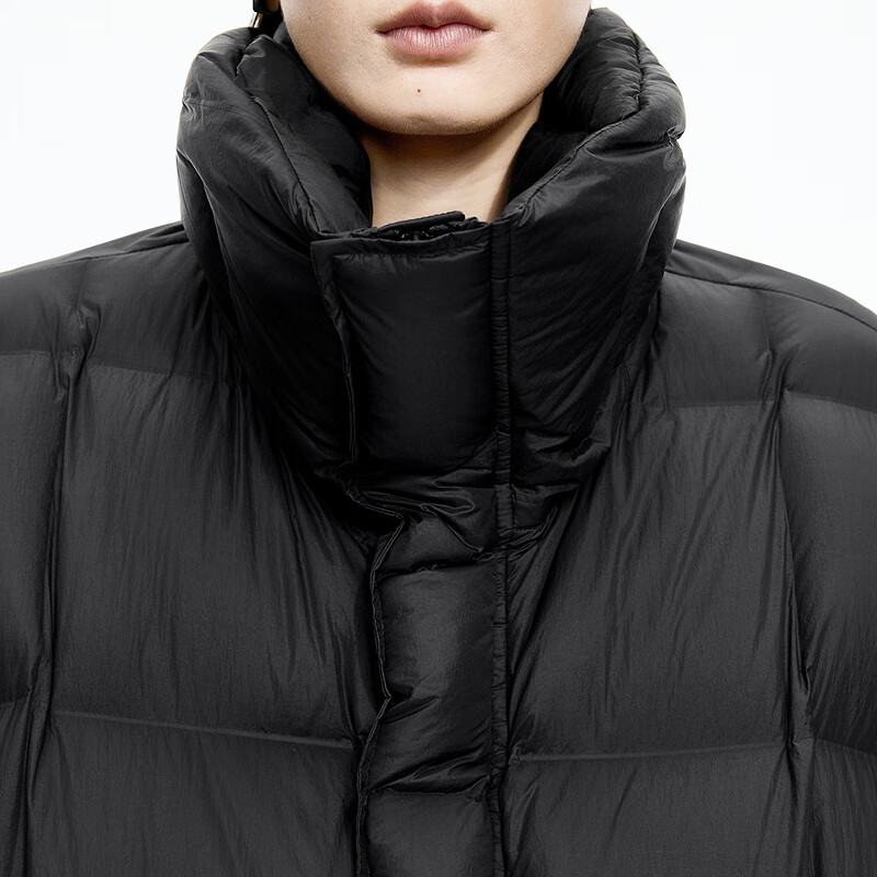 Jiangnan Buyi (JNBY) Heiqiao Xiaofang 25 New Winter Stand Collar Down Jacket Women's Seamless Tofu Block White Duck Down 5OAC1027A 001/Original Black XS