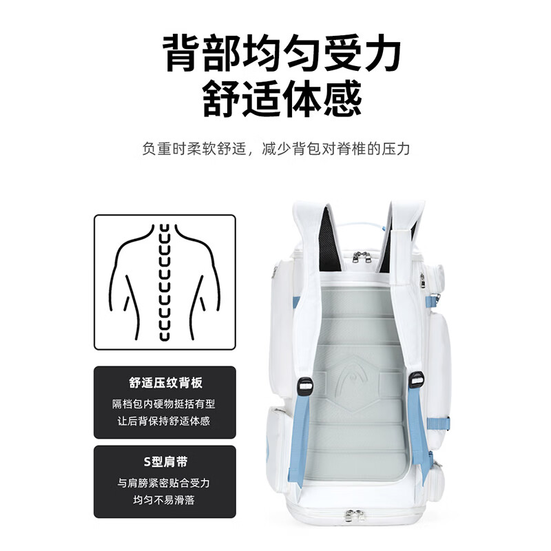 HEAD snowboard bag, ski bag, backpack, dry and wet separation, sports mountaineering large capacity snow shoe bag, snowboard travel bag