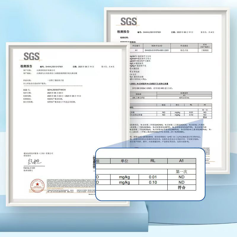 Yingke Medical Disposable Nitrile Gloves Kitchen Dishwashing Cleaning 50 Pcs/Box Pink Medium Size