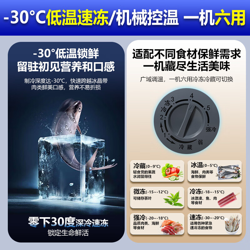 Xingx (XINGX) 500 liter commercial freezer large capacity fresh storage frost reduction no need for frequent defrosting refrigerator freezer refrigeration freezing conversion fresh-keeping top door BD/BC-500E/RL small refrigerator