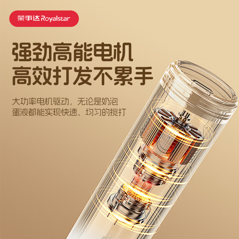 Royalstar electric milk frother, coffee milk frother, household milk frother, handheld mini whisk
