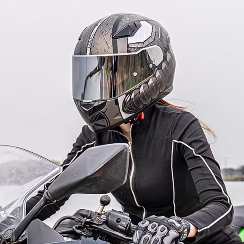 FASEED motorcycle helmet for men, full-face motorcycle, women's riding, anti-freeze and warm in all seasons 816 supreme national trend L