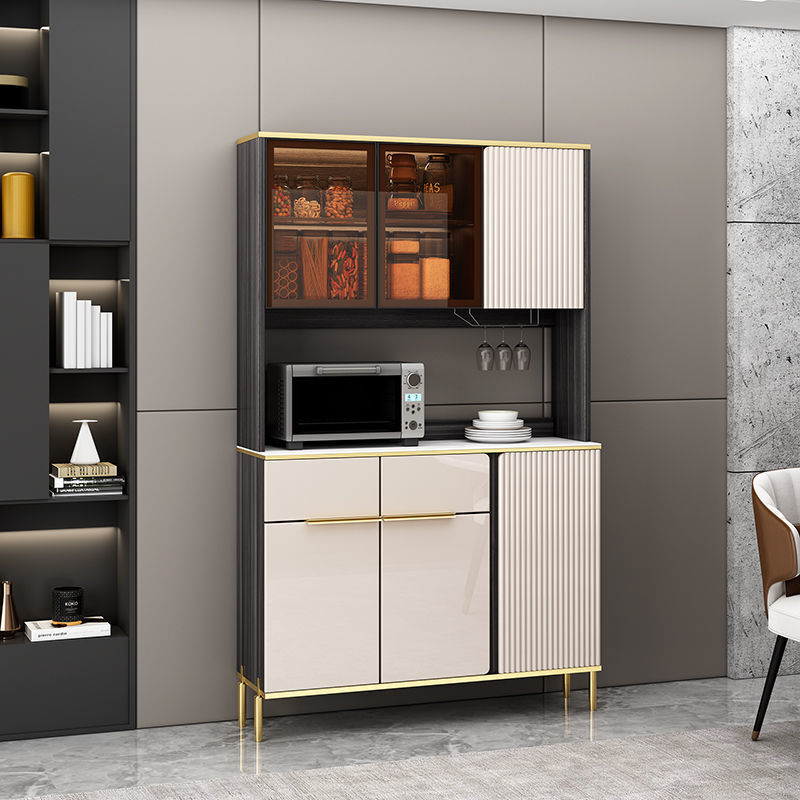 Laixiaoxiang slate light luxury sideboard multi-functional living room storage cabinet restaurant wine cabinet against the wall integrated tea cabinet light luxury slate 160 sideboard (double layer) including upstairs installation