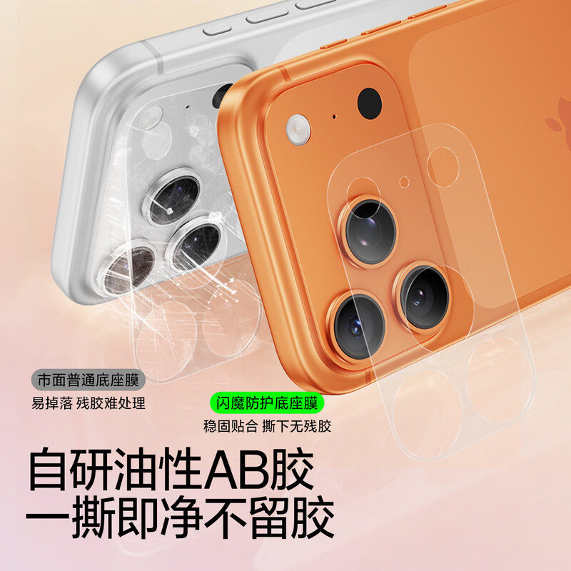 Flash Magic is suitable for Apple 17promax lens module iPhone17promax protective film mobile phone camera rear base film anti-fall and scratch-resistant