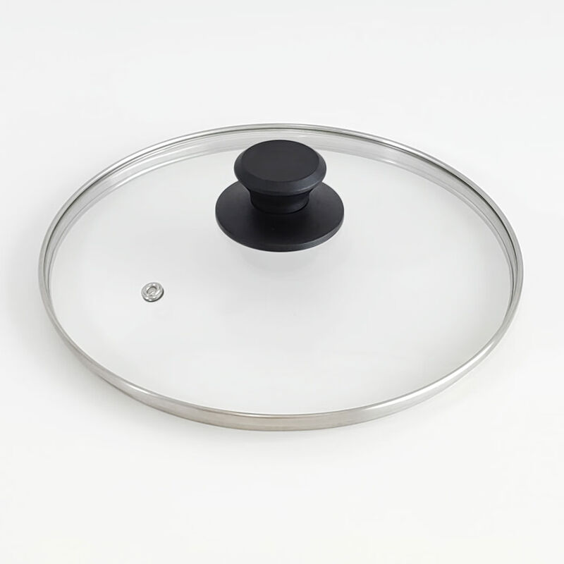LZVZV non-stick frying pan lid 304 stainless steel heat-resistant glass visible lid unprinted matching lid for 24cm frying pan. The lid is about 25cm in diameter and suitable for frying pans with an inner diameter of 24cm.