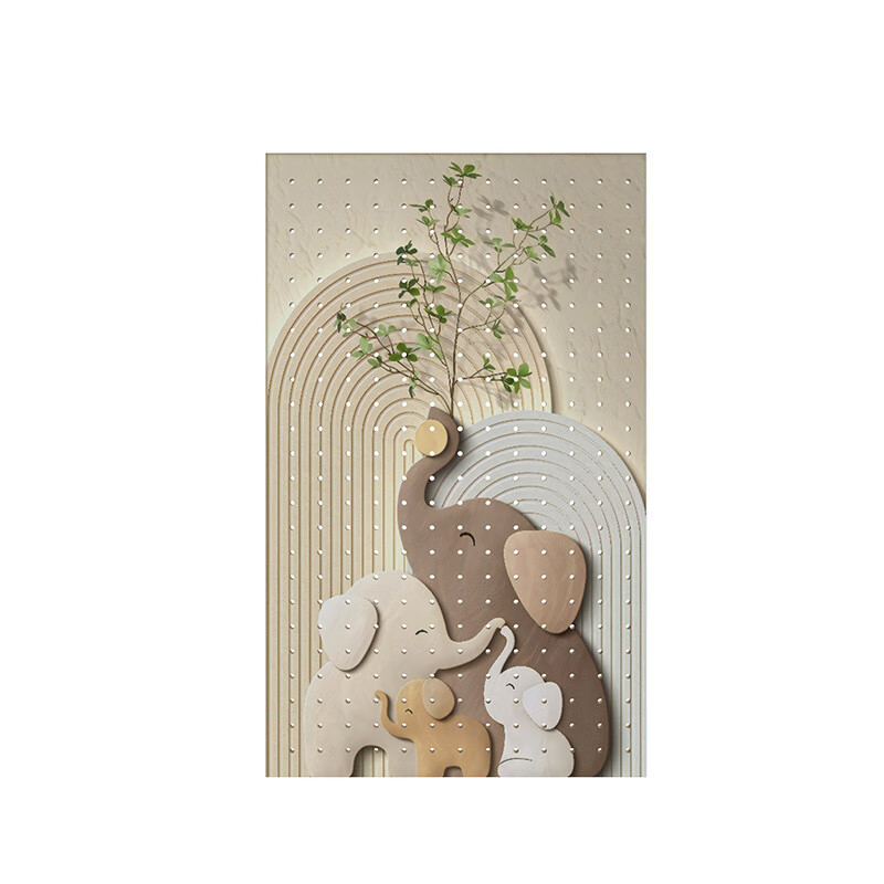 Customized entrance hall elephant solid wood hole board storage rack creative wall decoration storage rack to block the styling wall other sizes, styles and patterns, please contact customer service