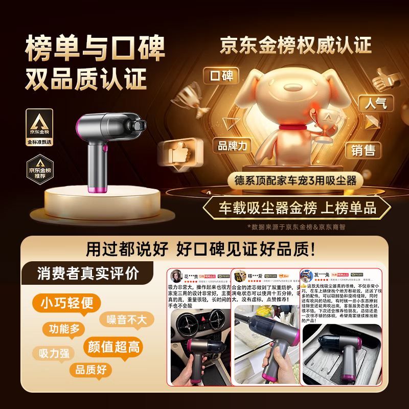 REWONDER The best-selling TOP on the entire network丨100% positive reviews Car vacuum cleaner with high suction power Wireless handheld vacuum cleaner for home and car dual-use Long battery life Desktop suction and blowing all-in-one 4500pa