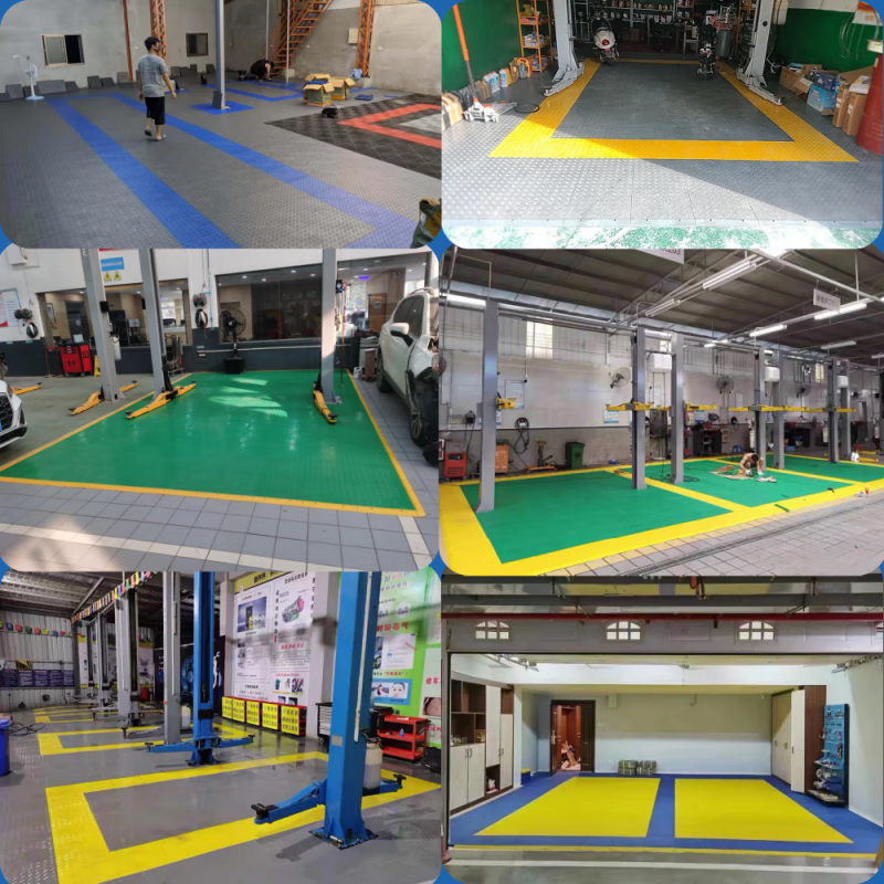 Jingxingong New Energy Splicing Machine Repair Anti-slip Floor Mat Insulated Floor Anti-slip Repair Factory Solid Floor Thickening Machine Repair Station Green 40*40 1.8cm