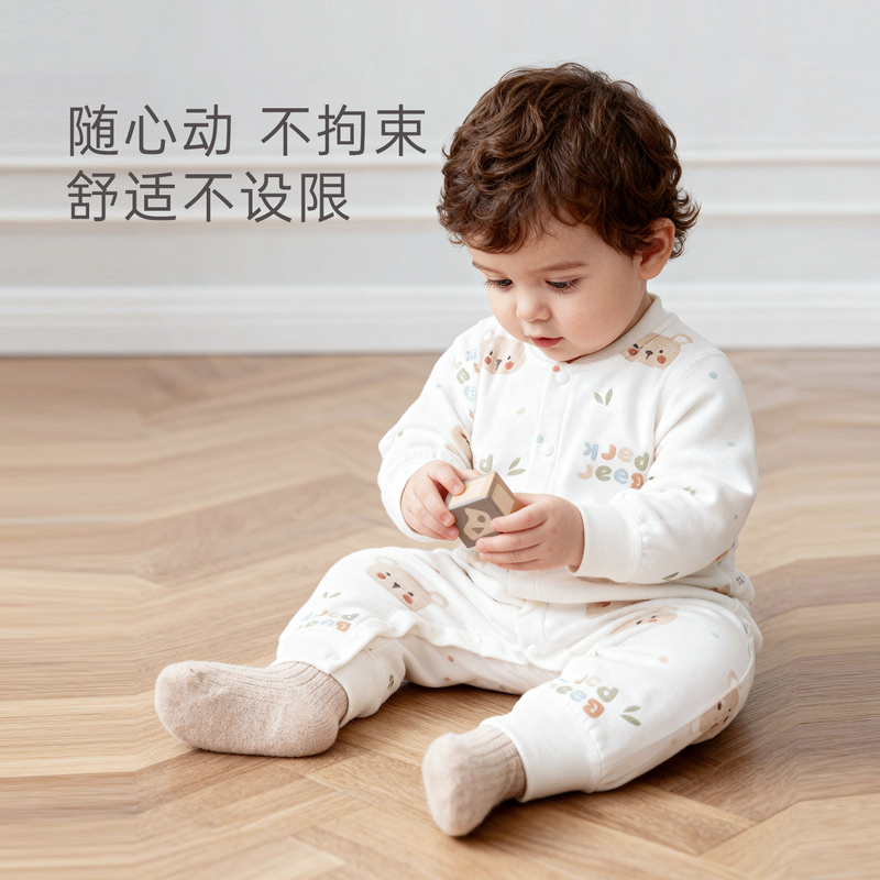 Good Bear baby clothes pure cotton jumpsuit early autumn newborn pajamas male and female baby romper spring autumn winter