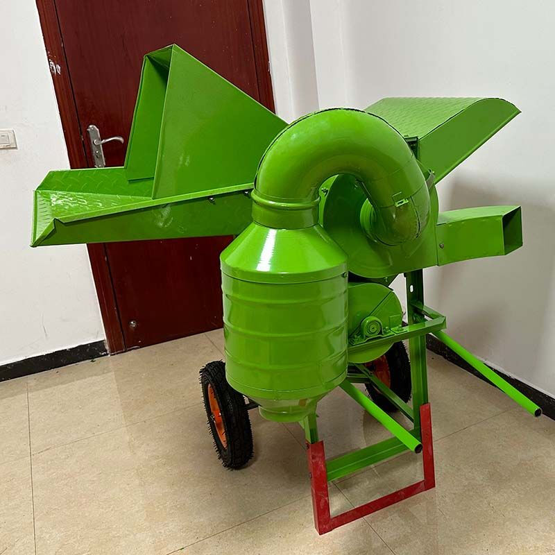 Taiyou Agriculture's new large-mouth multi-functional threshing household rice, rapeseed, soybean, sorghum, soybean and wheat threshing 50XH60 large-mouth multi-functional threshing machine with motor frame