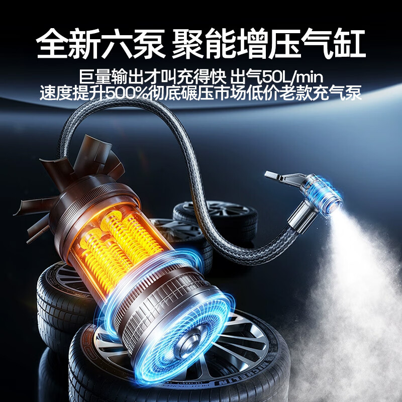 Montover car emergency starting power supply, car battery charger, air pump all-in-one car air pump, car battery emergency starting power supply, car battery charger, ignition artifact 198000 instant start, power charging all-in-one machine