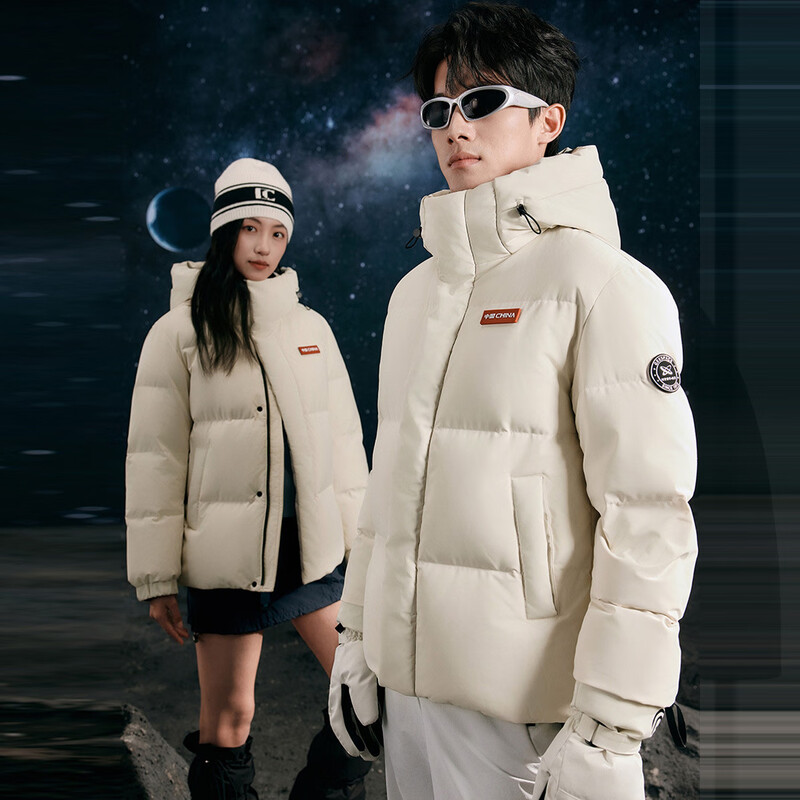 Yaya Sun Yingsha's same style Time and Space Daoyu 2.0 series winter fashion hooded short warm down jacket