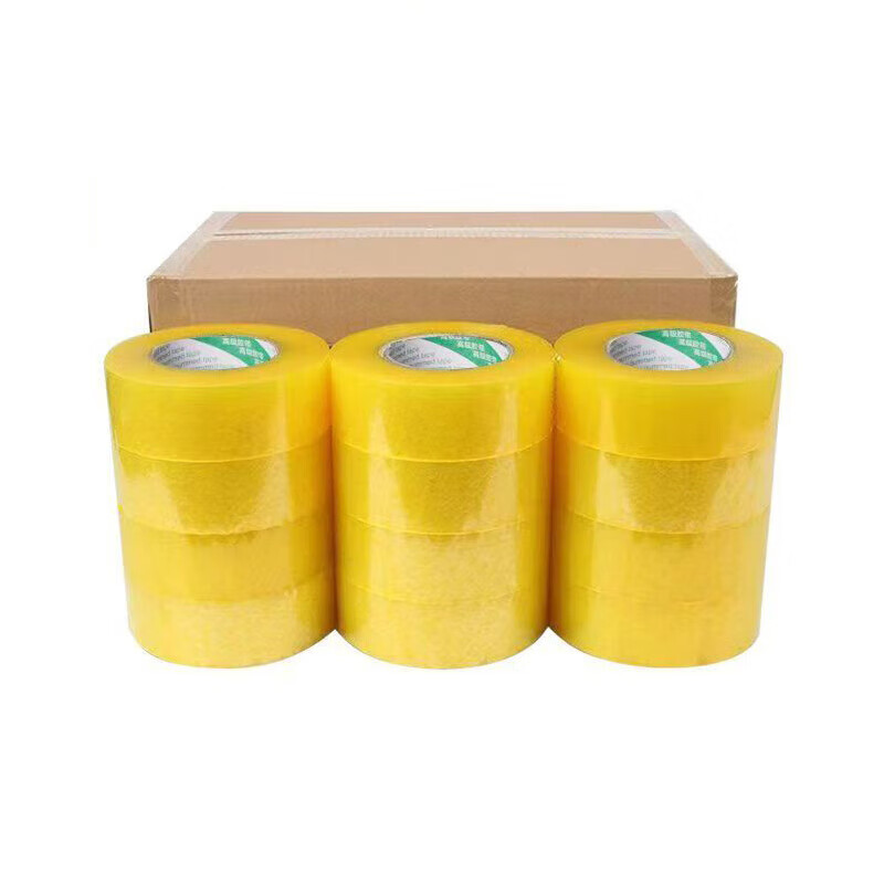 Transparent tape industrial tape packing tape strong high viscosity toughness strong express packaging logistics warehouse factory workshop suitable for transparent tape 42*60-1 roll special offer
