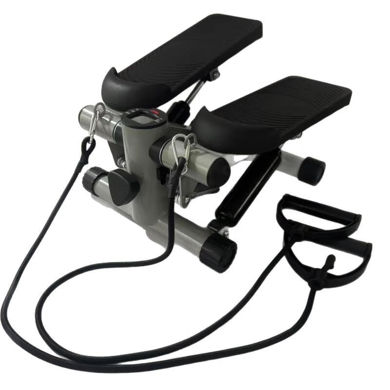 Little famous household mini stepper sports slimming fitness equipment slim waist jogging multi-functional stepper fitness equipment silver gray with drawstring