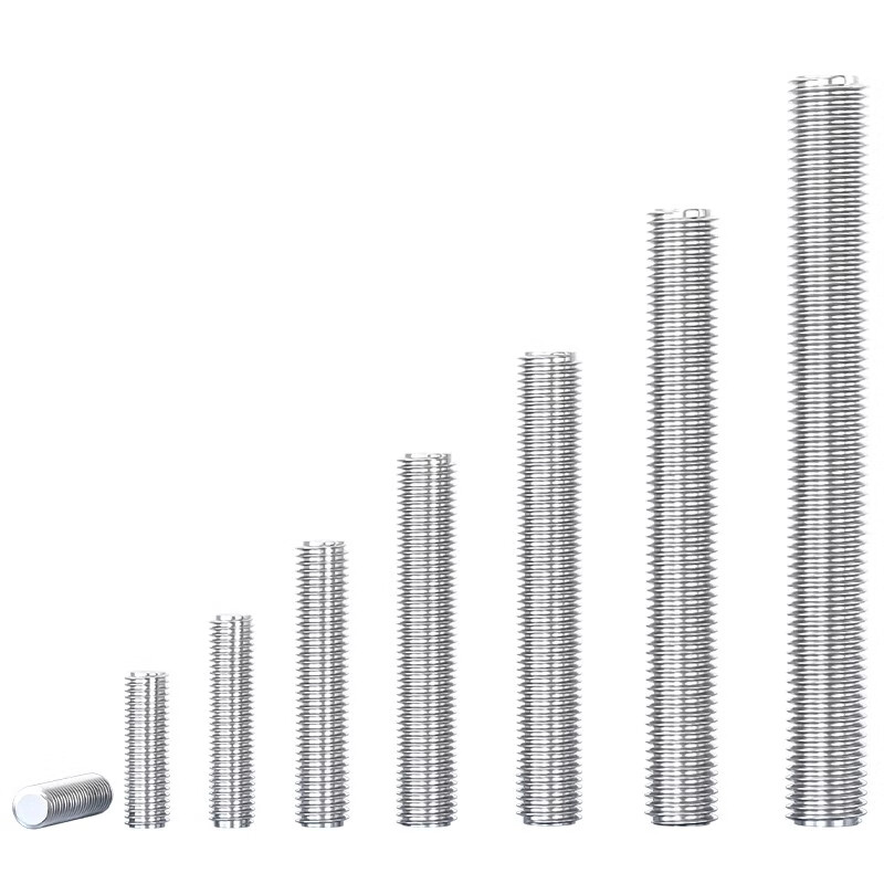Tianzhuo Hardware fully threaded dental rod 304 stainless steel screw screw screw headless bolt stud M3M4M5M6M8M10-M16 M16*1 meter - 1 piece