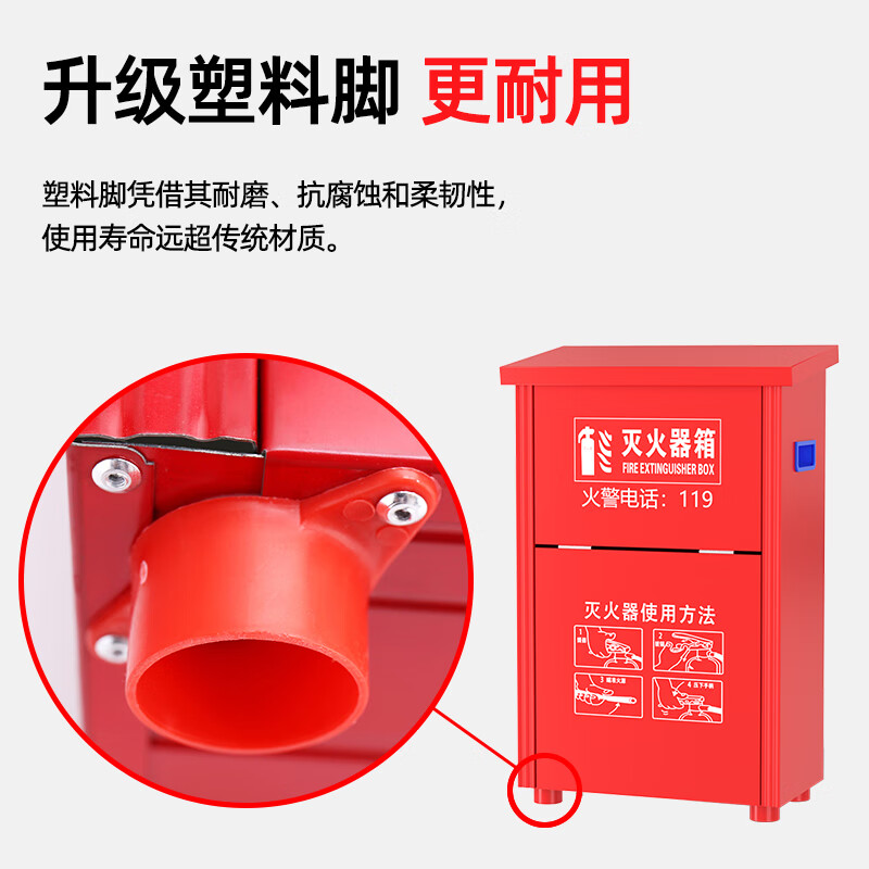 Green fire upgrade and thickening 4KGX2 dry powder empty fire extinguisher box fire annual inspection water-based 3L kg fireproof box