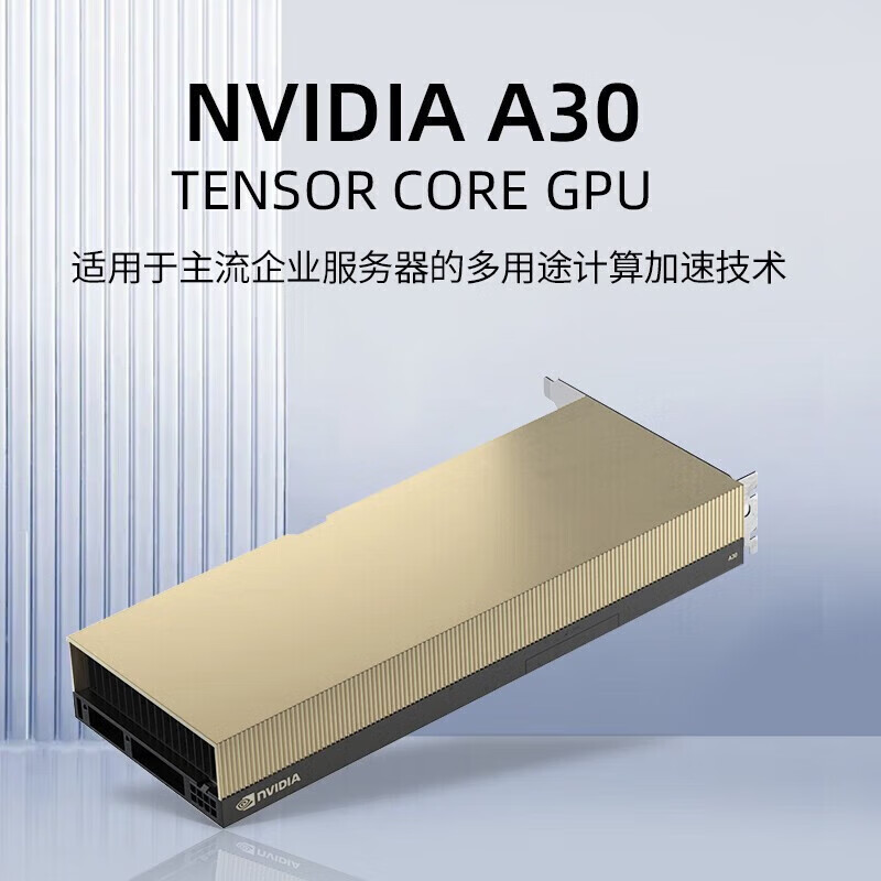 NVIDIA Tesla A30 24GB HBM2 professional graphics card server GPU Ampere architecture/3584 CUDA core/165 TFLOPS TF32/933GB/s bandwidth industrial packaging
