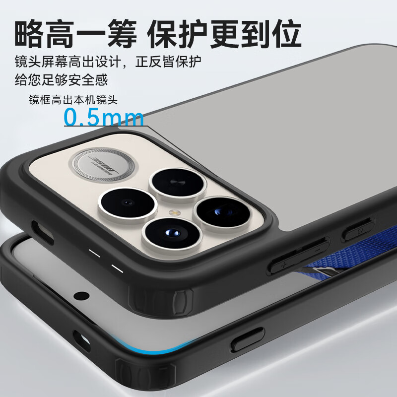 Mr. Blue Ape is suitable for Redmi K90Promax protective case. Redmi K90promax mobile phone case is simple frosted corner protection, anti-fall and wear-resistant mobile phone protective case. Black