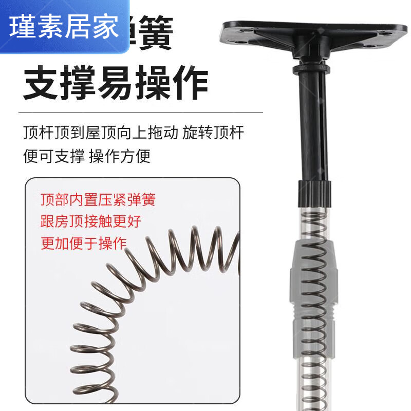 BEYZK infrared strut telescopic rod level lifting support rod line bracket thickened telescopic rod leveling instrument tripod ordinary metal head + adapter_3 meters upgraded thickened double locking rod free storage bag